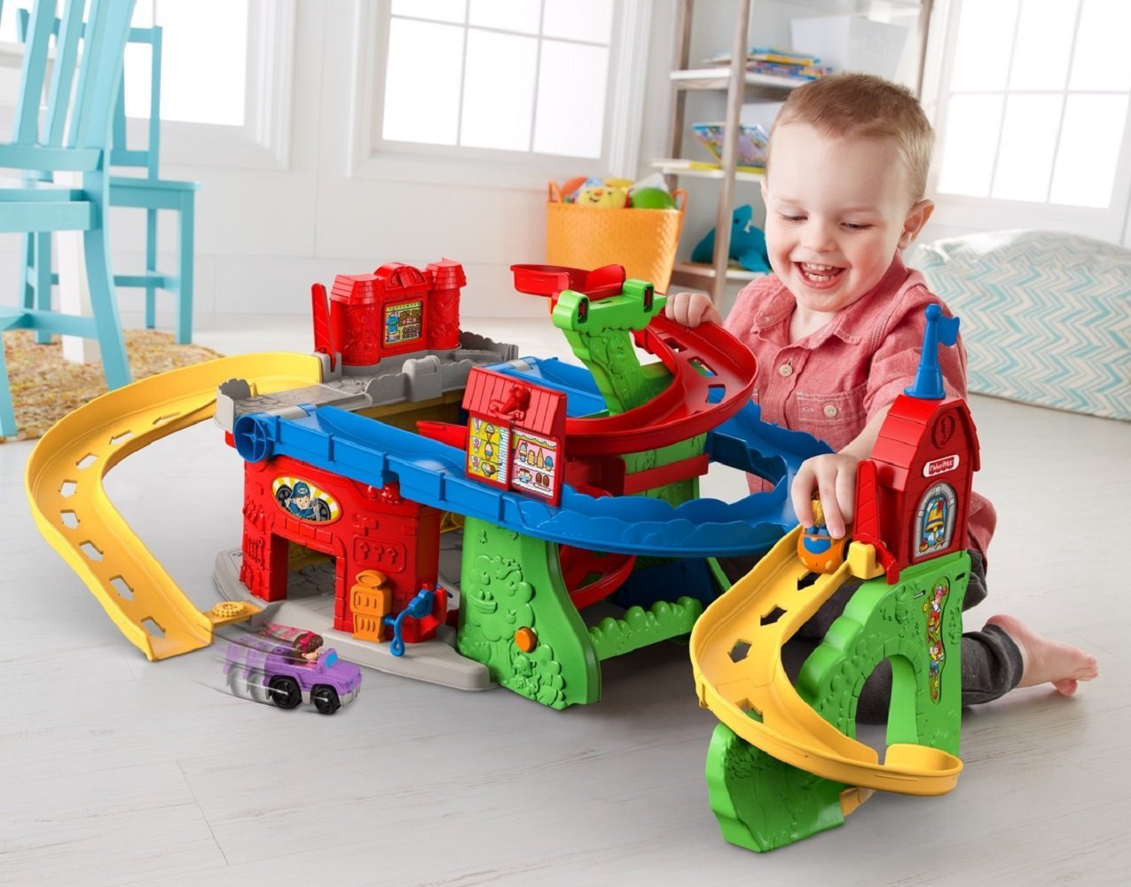 fisher price sit and stand race track