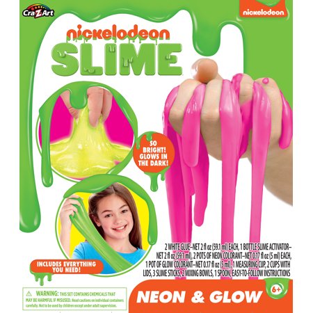 Nickelodeon Neon And Glow Slime Kit 494 Walmart