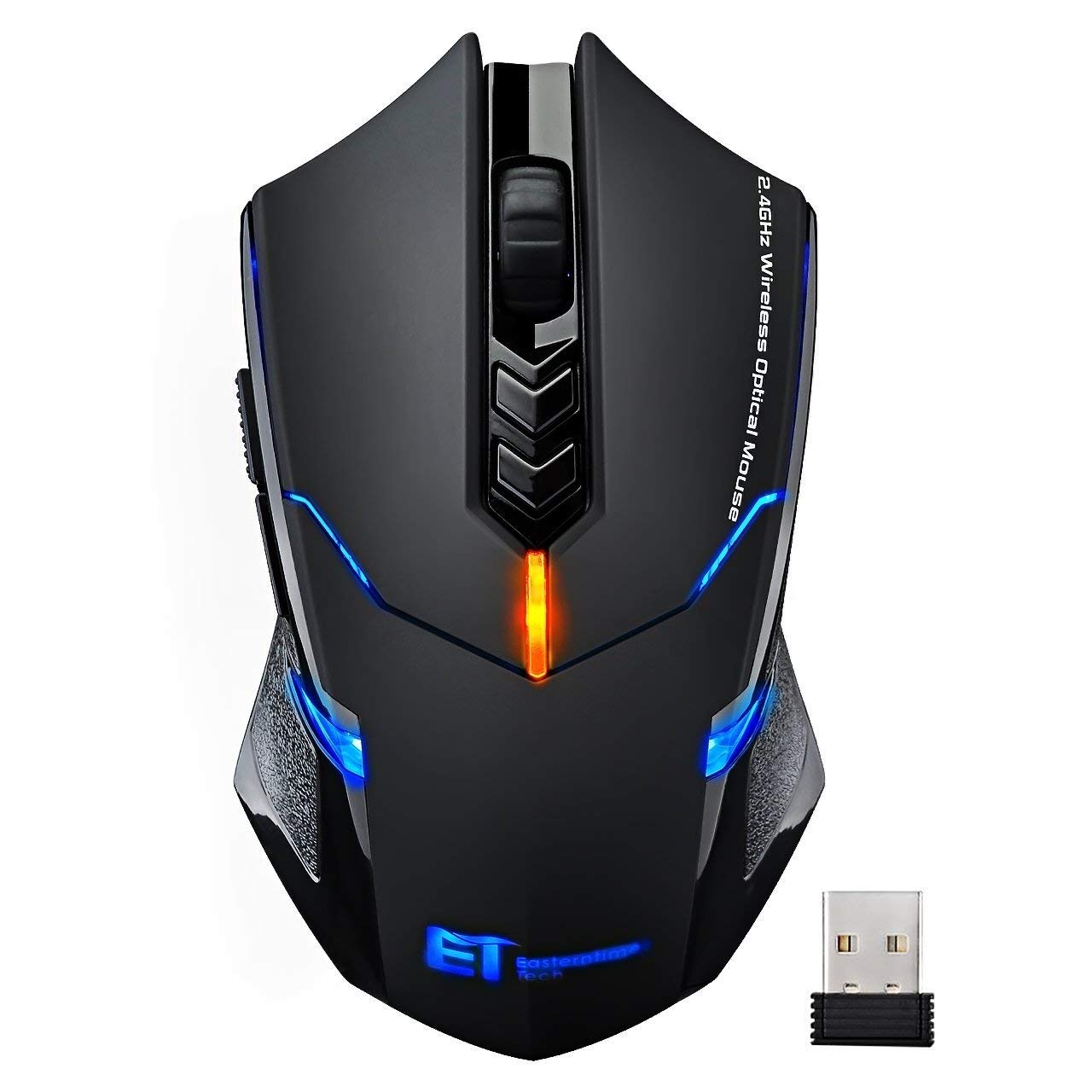 Wireless Gaming Mouse w/ Unique Silent Click, Backlit, 2 ...