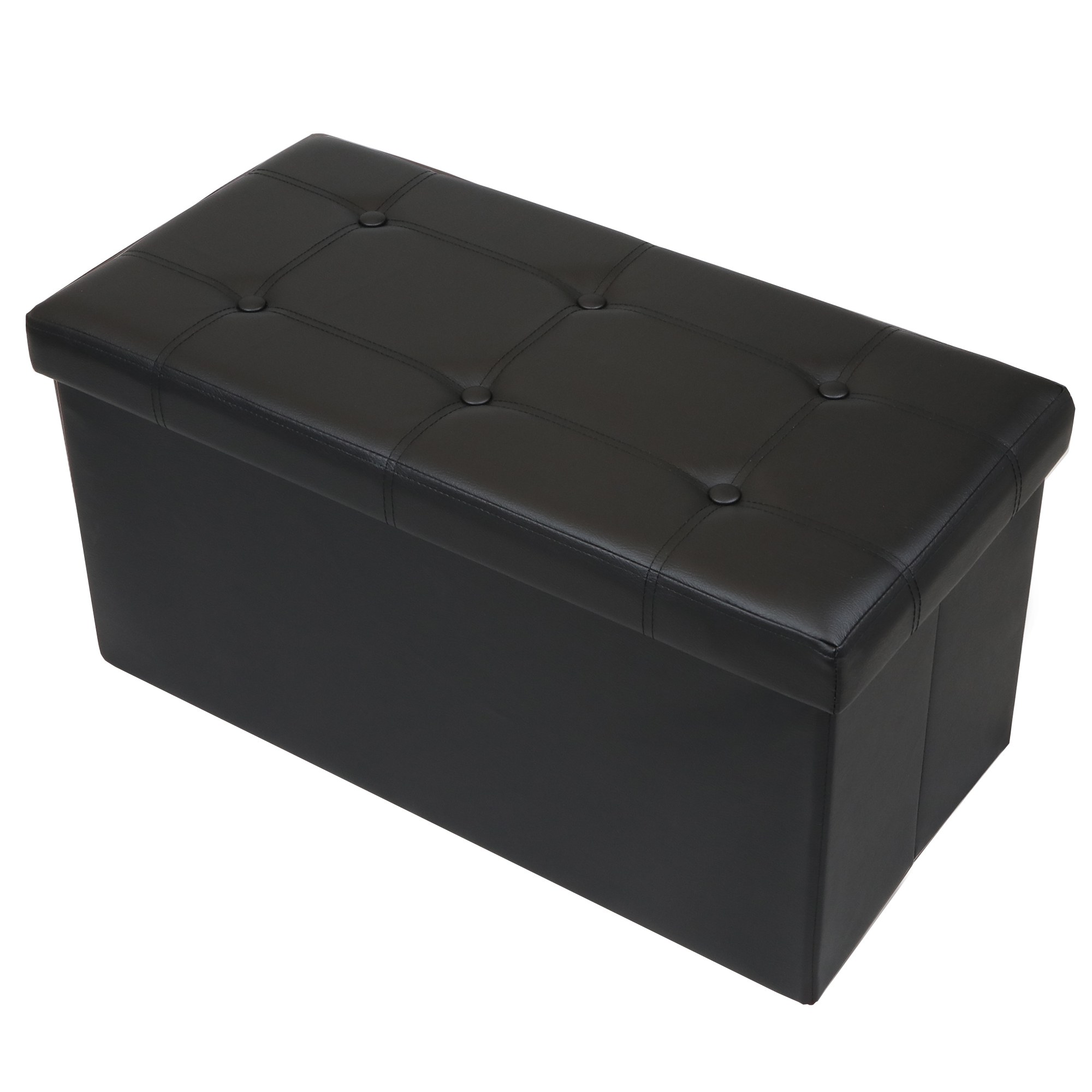 Otto Ben 30 Folding Storage Ottoman Bench W Memory Foam Top