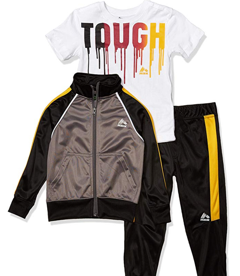 3-Pce. Set RBX Boys' Jacket, Tee and Pant Sets (Limited Sizes) $9.00 - Amazon