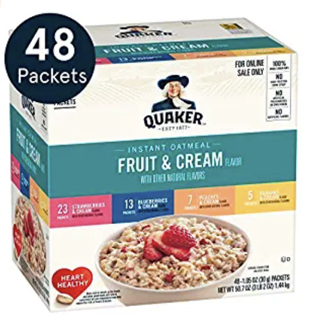 Quaker Instant Oatmeal Peaches And Cream Nutrition Facts Besto Blog