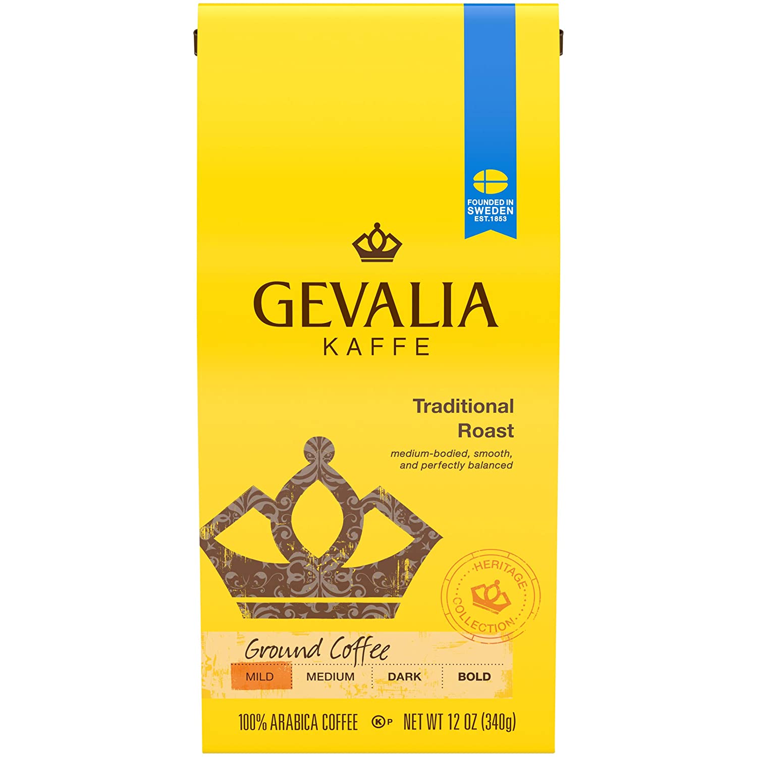 6-Ct. 12oz. Gevalia Traditional Mild Roast Ground Coffee $23.95 5% AC w/s&s