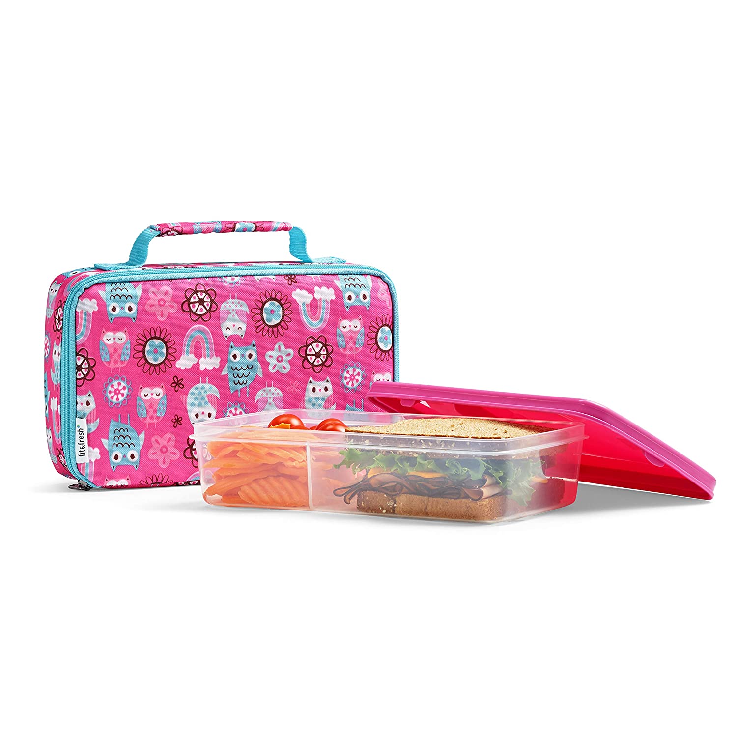 bento box lunch set with insulated carry bag