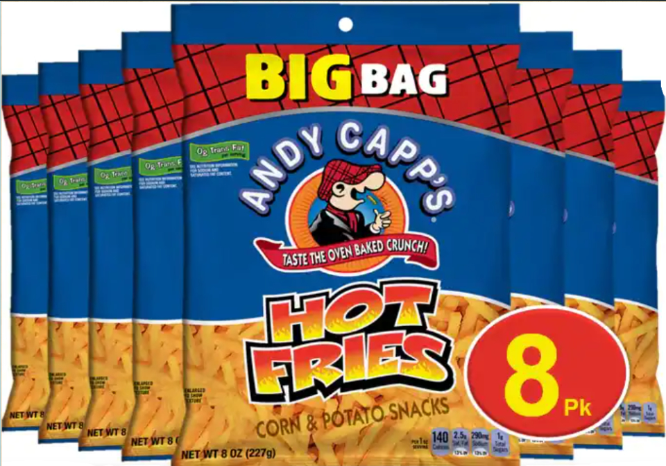 8-Pack 8-Oz Andy Capp's Big Bag Hot Fries $11.90 w/ Subscribe & Save