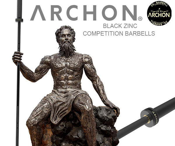 Black Zinc Olympic Barbell $132