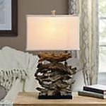 Sale  Stacked Driftwood Table Lamp $39.99 + ship @kirklands.com