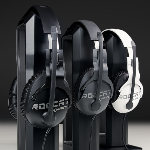 ROCCAT Khan Pro Gaming Headset with microphone. Black, Grey, White - $19.99