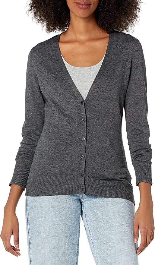 Amazon Essentials Women's Lightweight Vee Cardigan Sweater (various colors)