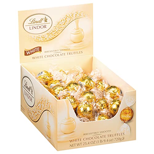 60-Count Lindt LINDOR White Chocolate Candy Truffles (25.4-Oz) $9.88 w/ Subscribe & Save