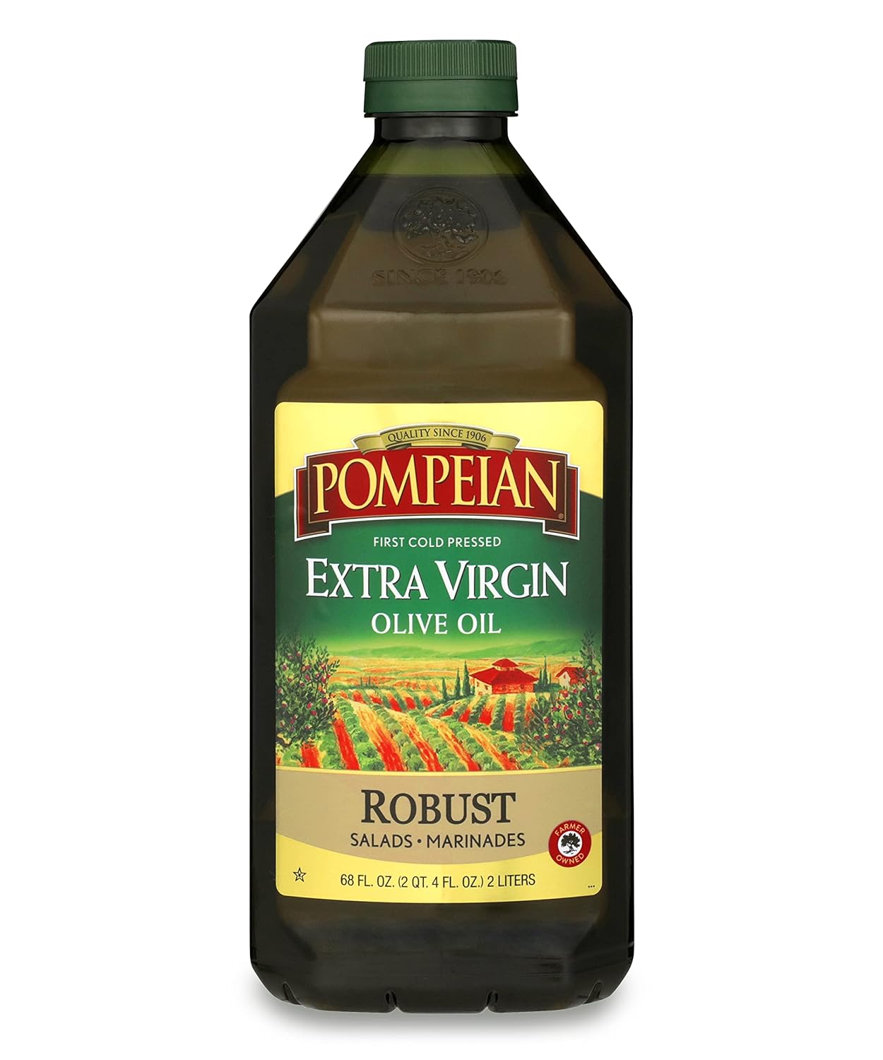 Pompeian Robust Extra Virgin Olive Oil (First Cold Pressed): 68-Ounce