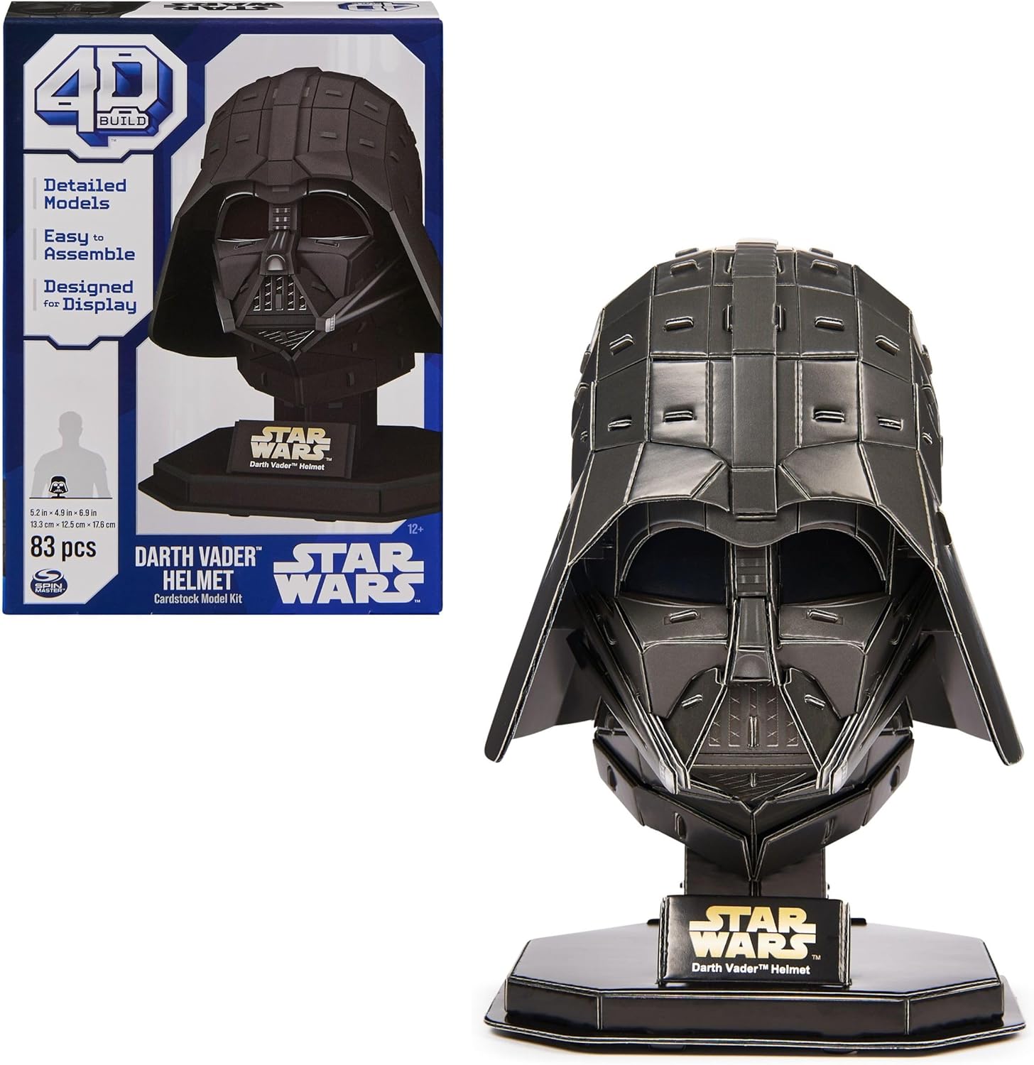 4d build star wars cardstock model kit 83 piece darth vader