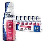 12-Pack 11oz. Pure Protein Strawberry Protein Shake $16.80 w/ Subscribe &amp; Save
