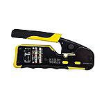 Klein Tools Ratcheting Modular Data Cable Wire Crimper / Stripper / Cutter $42.35 + Free Shipping