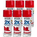 6-Pack 12-Oz Rust-Oleum Painter's Touch 2X Ultra Cover Spray Paint (Various) $23