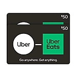Costco Members: 2-Count $50 Uber / Uber Eats E-Gift Cards $80