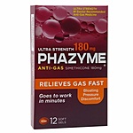 Phazyme Ultra Strength 180mg Anti-Gas Simethicone Soft Gels 12 ea $1.99 plus free shipping w/Shoprunner (drugstore.com)