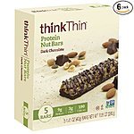 thinkThin Protein Nut Bars (Dark Chocolate) 5-Count (Pack of 6) $7.49 (add-on item)