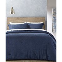 Calvin Klein Modern Cotton 3 Piece King Comforter Set Indigo Or