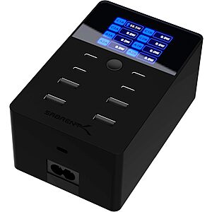 8-Port SABRENT (up to 252W) USB-A & USB-C Charging Station $67 + Free S/H