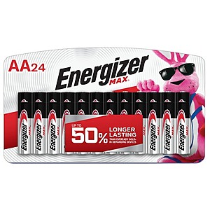 (24 PACK) Energizer MAX AA Alkaline Batteries $10 & More + Free Shipping w/ Prime