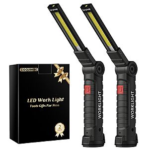 2-Pack Coquimbo Rechargeable Magnetic LED Work Light (Green or Black) $10 