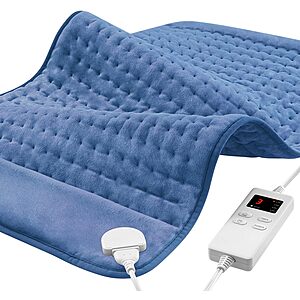 Prime Members: NBKLS Electric Heating Pad (12" x 24", Blue) $10.20 + Free Shipping