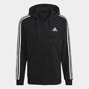 adidas Men's Essentials Fleece 3-Stripes Full-Zip Hoodie $22 + Free S&H