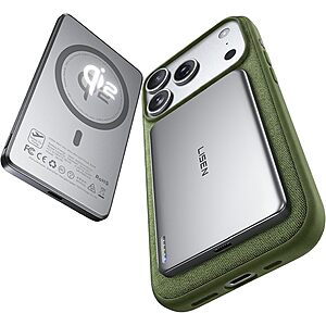 LISEN 5000mAh Wireless Qi2 15W Ultra Slim MagSafe Power Bank w/ 22.5W USB-C $17 