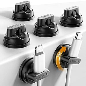 6-Pk LISEN Rotatable Magnetic Cord Holders $6.30 