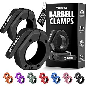 [AC] $11.30* | 2-ct 2" DMoose Olympic Barbell Clamps w/ Anti-Slip TPR Grip (Pair) at Amazon