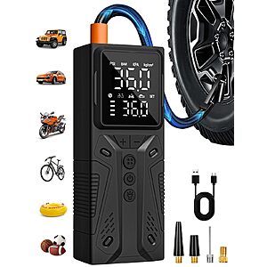 AIRSURE Portable 150PSI Cordless Air Compressor & Tire Inflator $11.39 + Free Shipping w/ Prime or on $35+