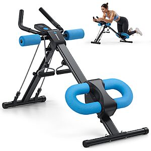 MERACH Adjustable Foldable Ab Trainer Machine $40 + Free S&H