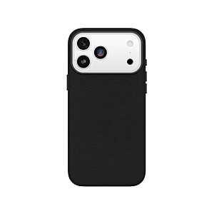 OtterBox iPhone 17 Pro Max Symmetry Series Cactus Leather Case (Black) $7 & More + Free S&H w/ Prime
