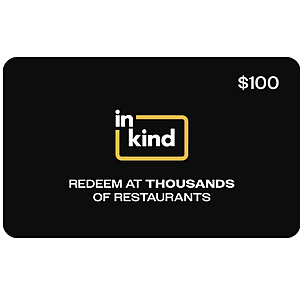 Costco Members: $100 inKind eGift Card (Email Delivery) $65 