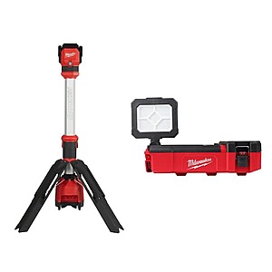 Milwaukee M12 12V ROCKET LED Stand Work Light + PACKOUT FloodLight (Tools Only) $162 + Free S&H