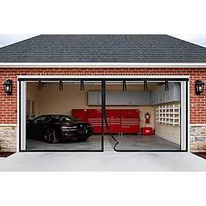 16'x7' 2-Car Kitsure Fiberglass Garage Door Screen