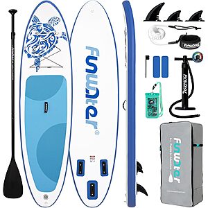 10'6" x 33" FunWater Inflatable Stand Up Paddle Board w/ Paddle, Pump, & More from $79.80 + Free S&H