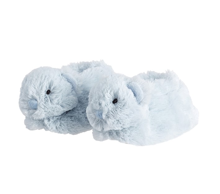 Faux Fur Baby Slippers Bear Light Blue Slickdeals Net