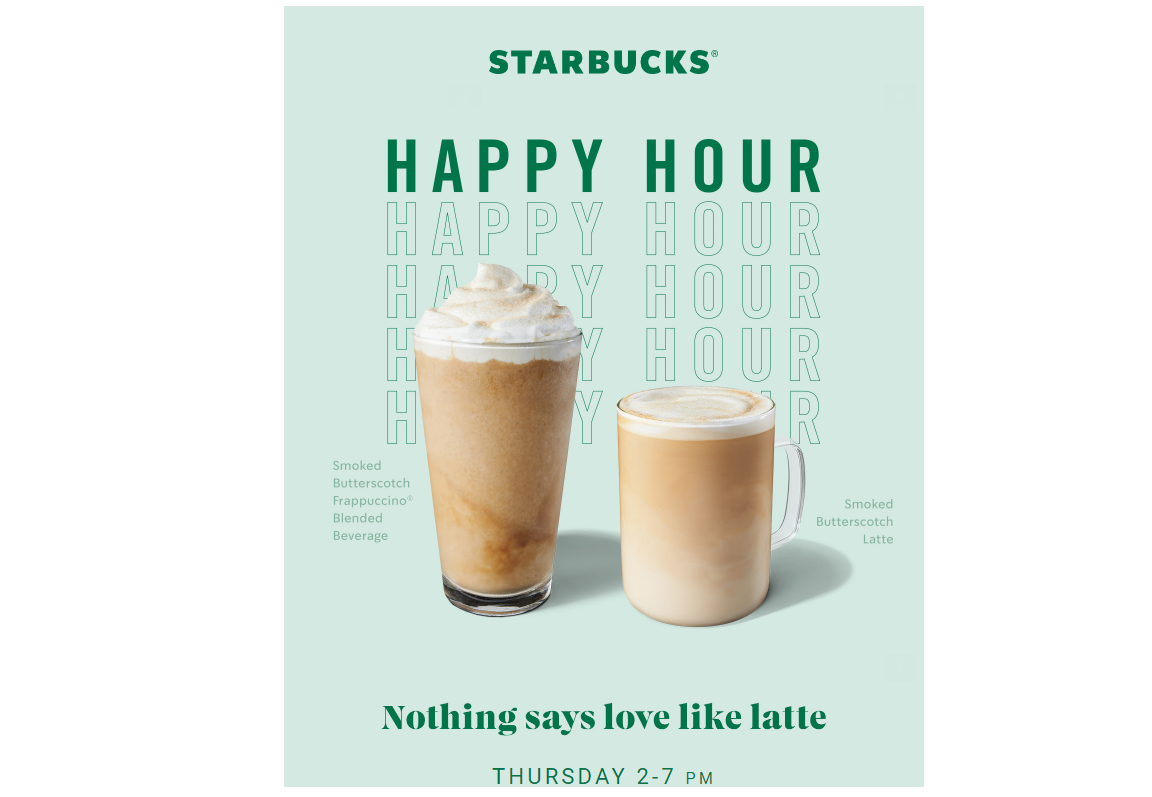 Starbucks Stores: Any Handcrafted Beverage (Grande or Larger)