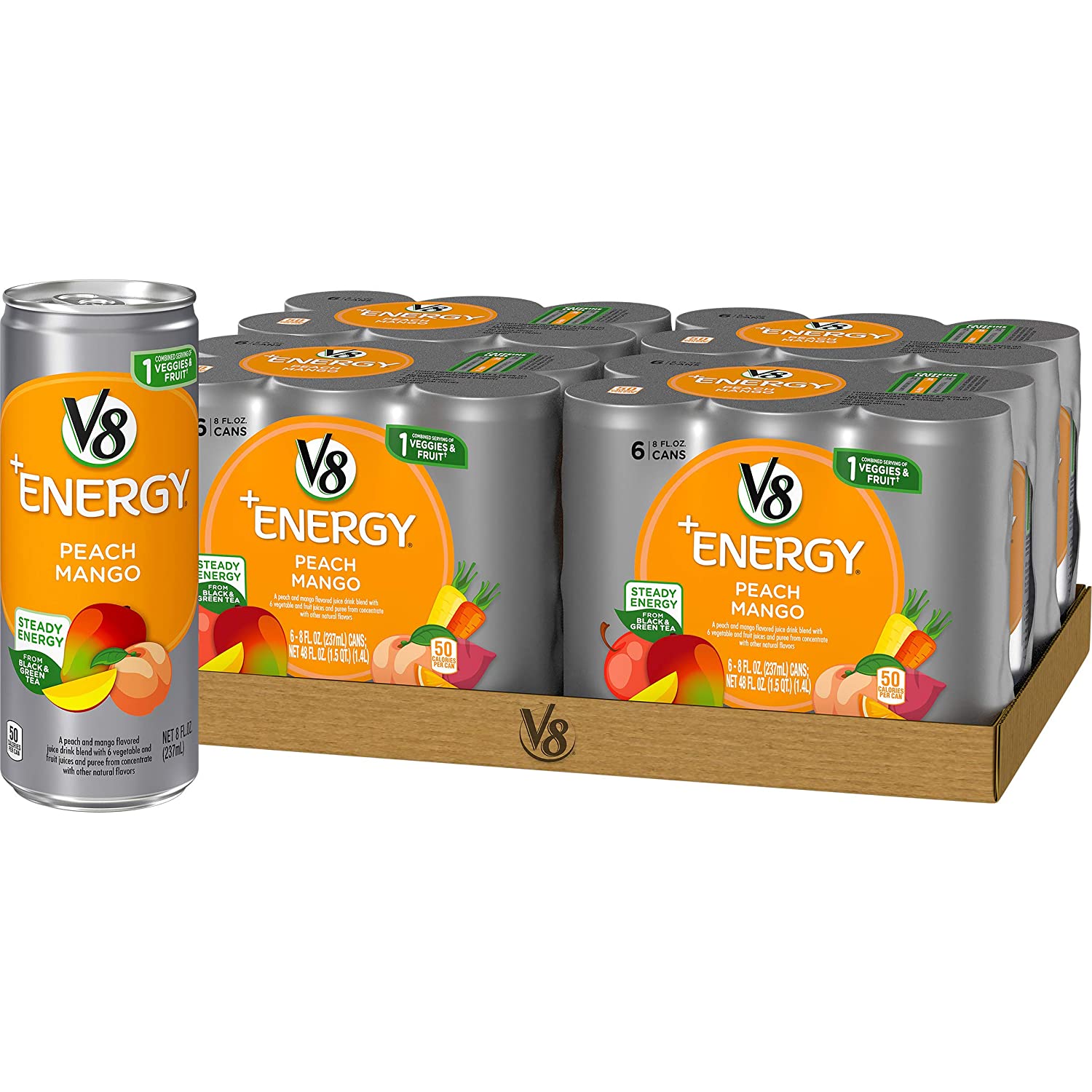 24Pack of 8oz V8 +Energy Drink (Various Flavors)