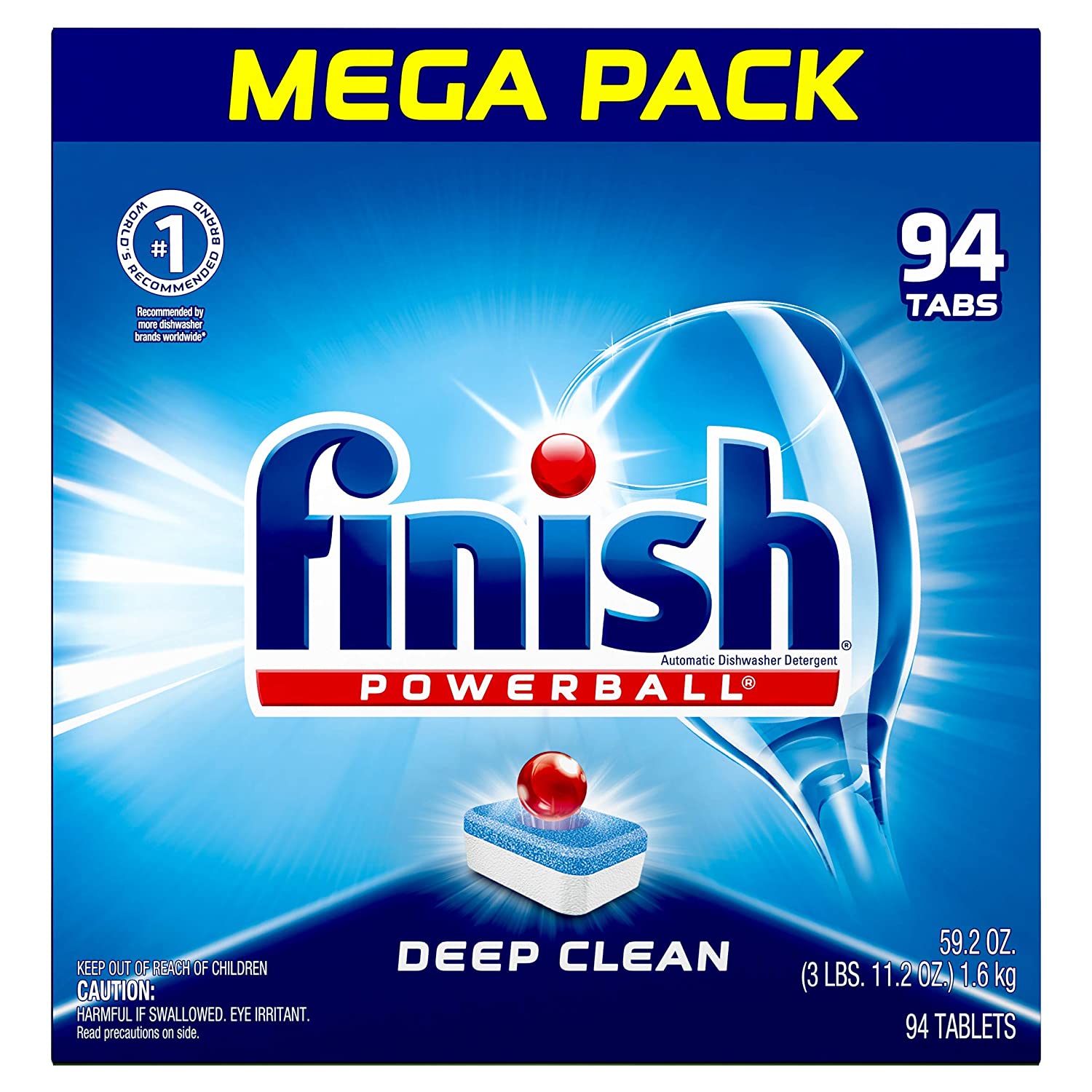 94-Count Finish Powerball Dishwasher Detergent Tablets (Fresh) 2 for $17.26 w/ Subscribe & Save + Free S/H