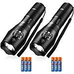 2 pack LED flashlights High Lumens with 5 Modes,  AAA Battery Included $8.99