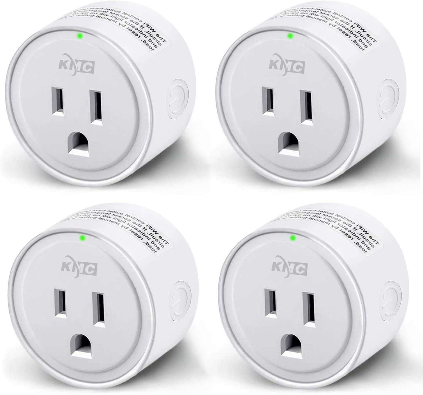 KMC WIFI MiNi Smart Plug 4 pack Works with Alexa, Google Home & IFTTT, Smart Life, No Hub Required  $19.19