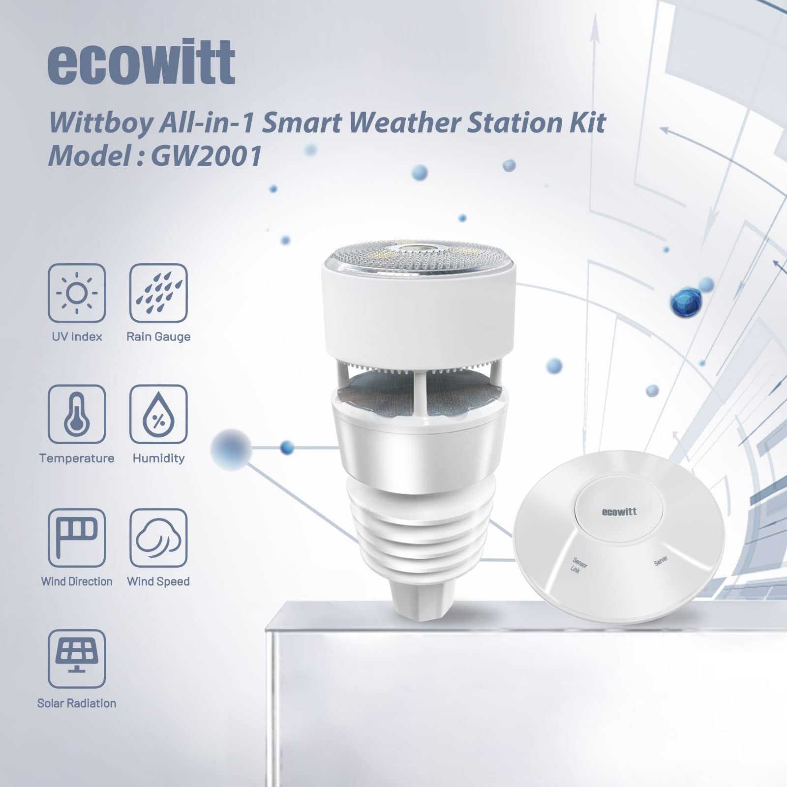 ECOWITT Wittboy Weather Station GW2001 $165
