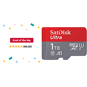 Deal of the day for Prime Members: SanDisk 1TB Ultra microSDXC UHS