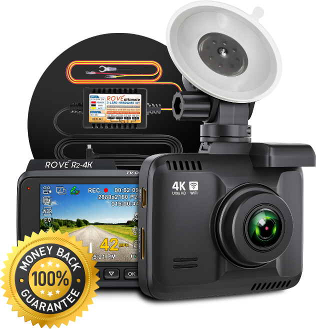 Rove R2-4K Dash Cam (Open Box) + Free 128 Gb Sd Card & Hardwire Kit $79.99