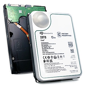 28TB Seagate 28 TB Seagate Exos 7.2K RPM SATA 6Gb/s 3.5" Enterprise HDD - ST28000NM000C (Refurb) 2 Yr Warranty $340 $339.99