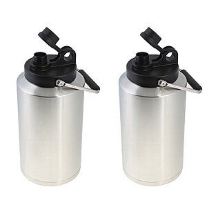 2 Pack Ozark Trail 1 Gallon Double Wall Vacuum Sealed Water Jug
