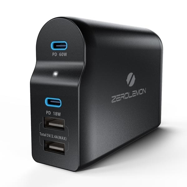 Zerolemon 90W 4-Port Dual USB-C PD Desktop Charger - $18